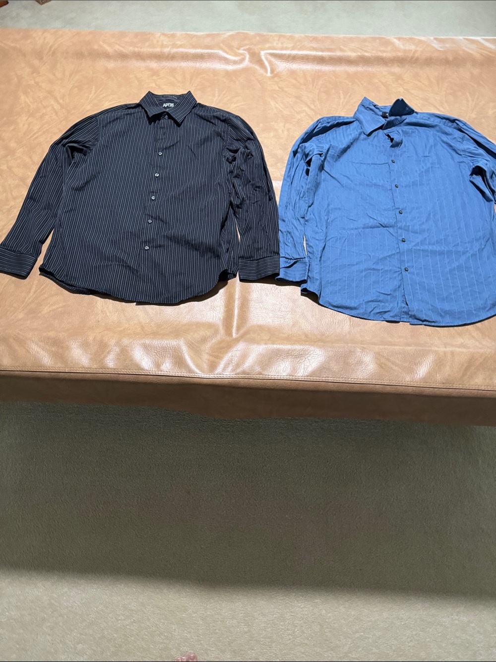 Apt. 9 Men’s Black and Alfani Blue Pinstripe Dress Shirts
